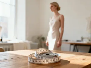 Kobieta w minimalistycznym golfie prezentuje wyrazistą, geometryczną biżuterię artystyczną w nowoczesnym wnętrzu galerii.